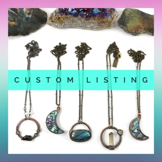 Custom Listing for Samantha: Birthstone Moon Choker