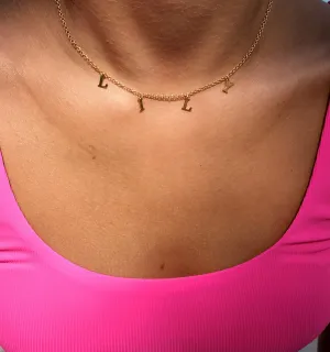 Cut Out Name Choker Necklace
