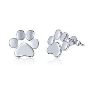 Cute Dog Footprints Stud Earrings Women Anniversary Jewelry