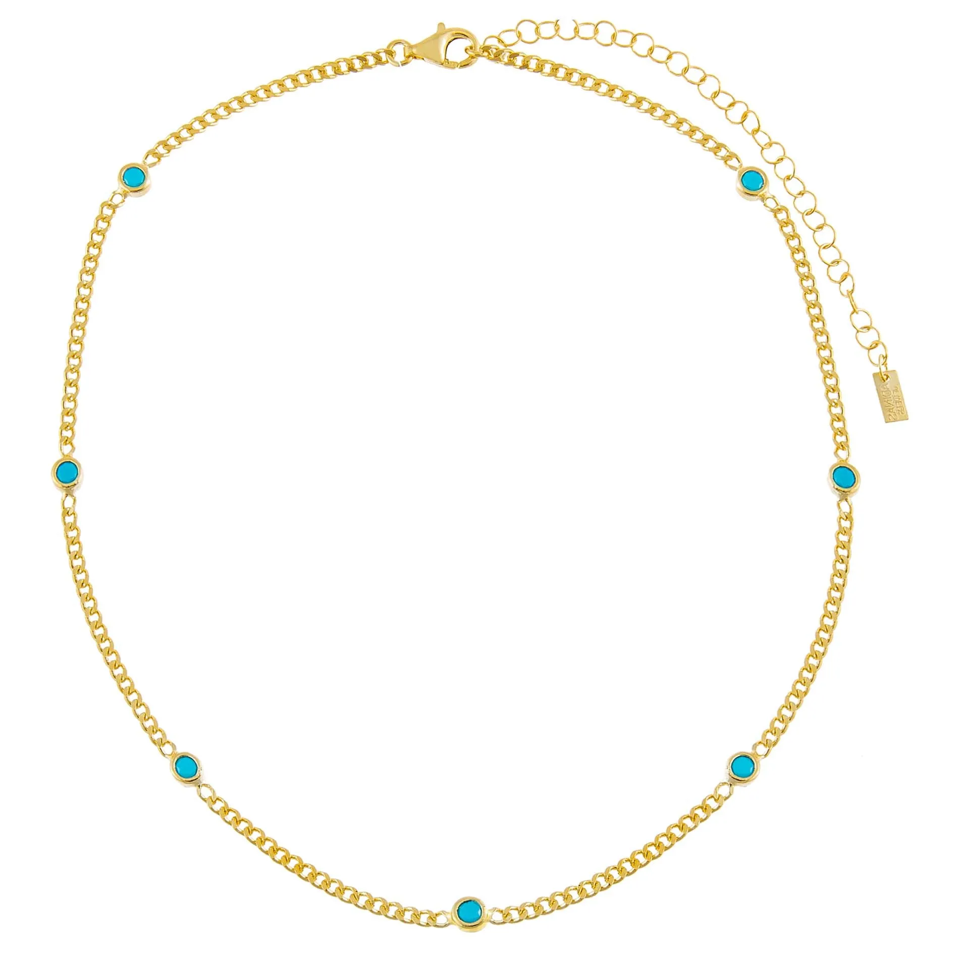 CZ Colored Cuban Chain Choker