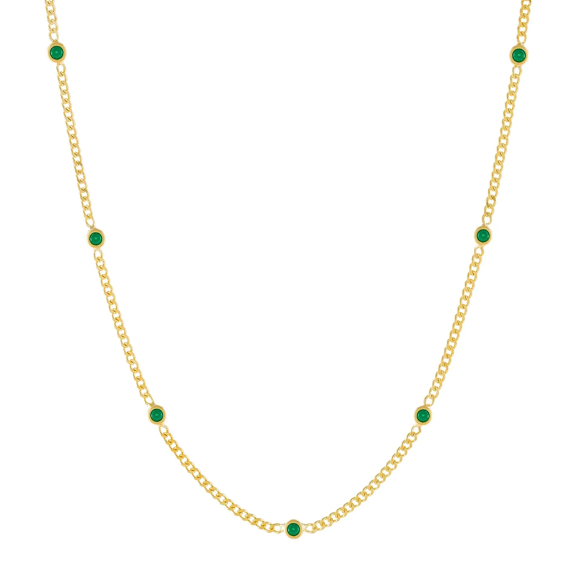 CZ Colored Cuban Chain Choker