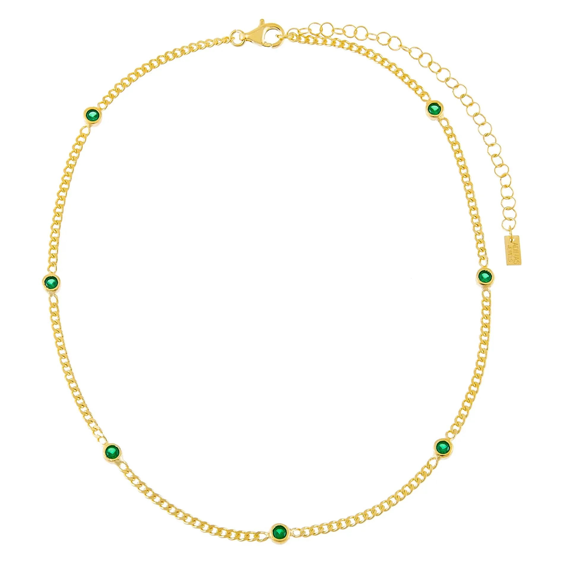 CZ Colored Cuban Chain Choker