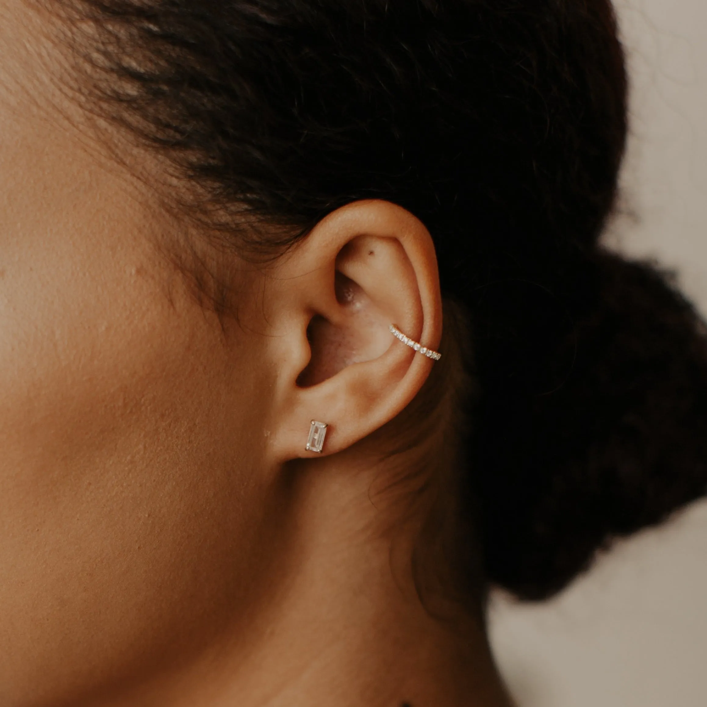 CZ Prong Middle Ear Cuff
