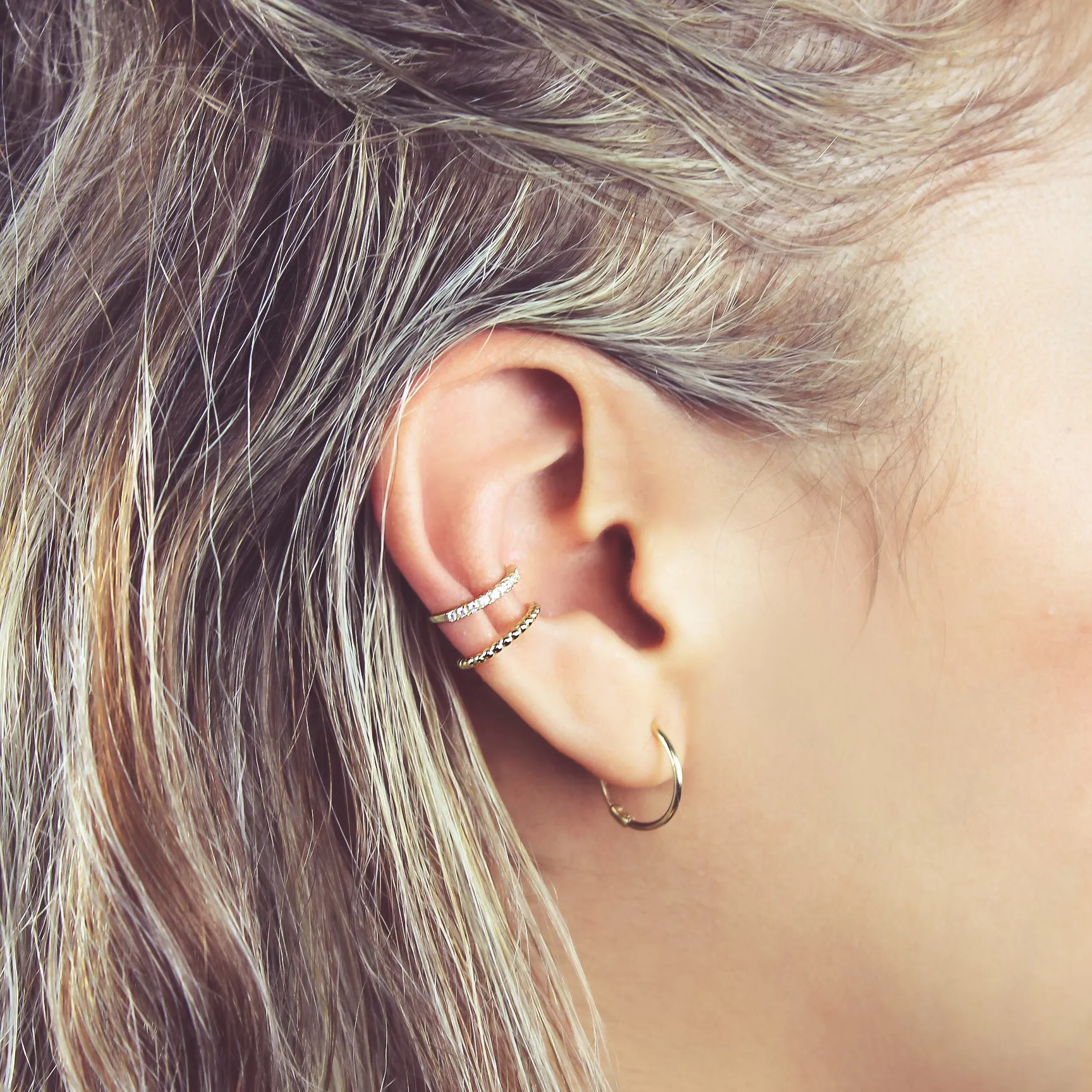 CZ Prong Middle Ear Cuff