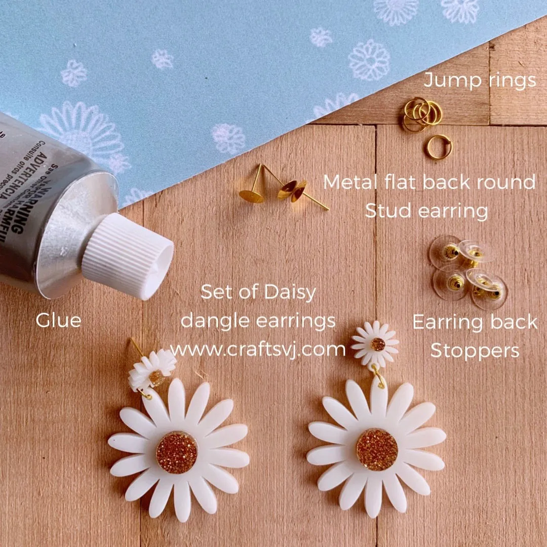 Daisies for dangles / spring / 12 pieces, 43-16mm