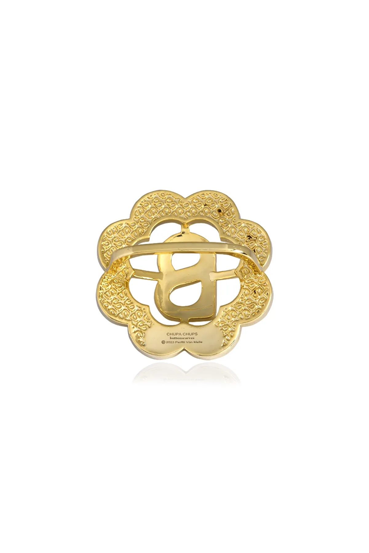 Daisy Ring Brooch - Coconut