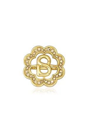 Daisy Ring Brooch - Vanilla