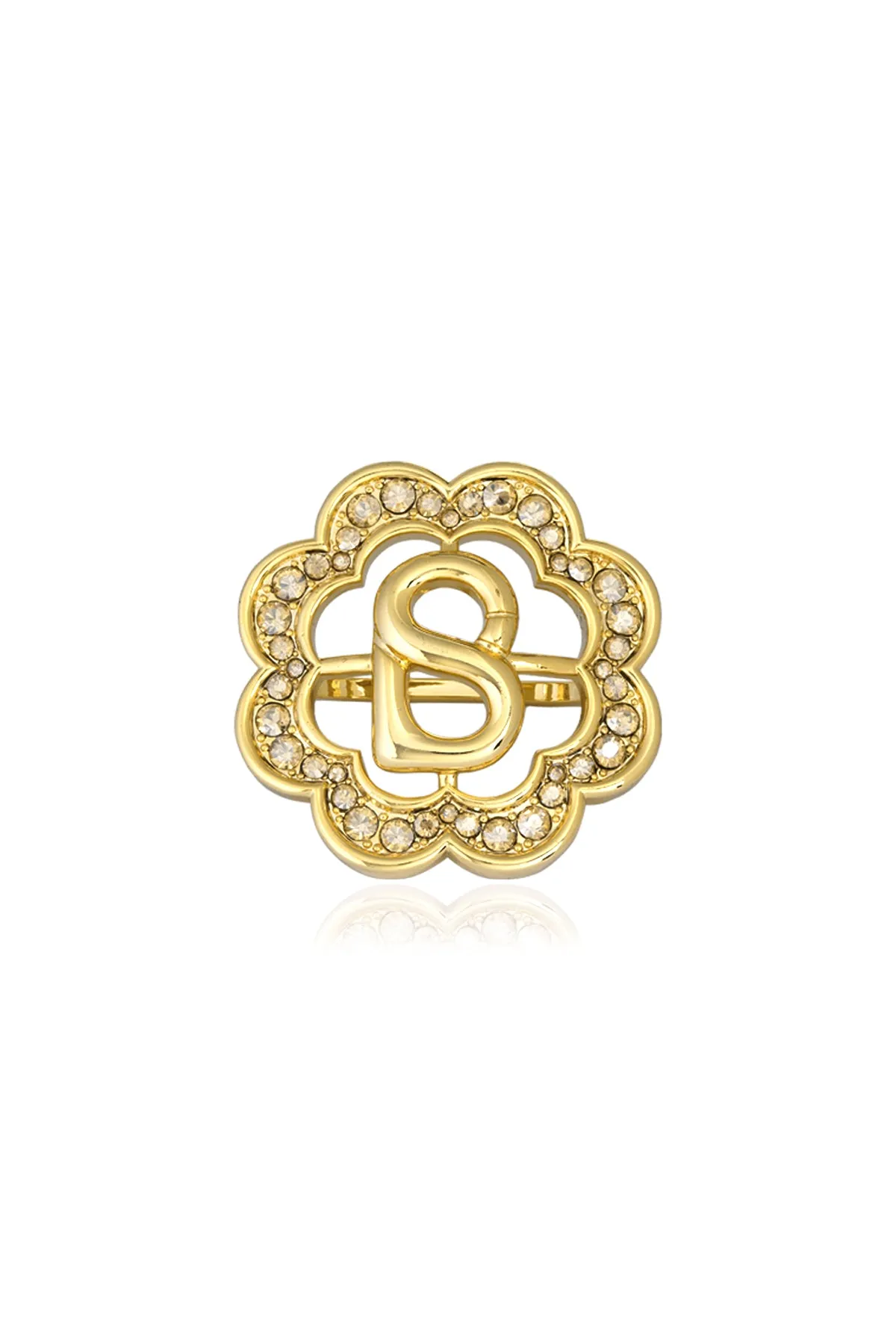 Daisy Ring Brooch - Vanilla