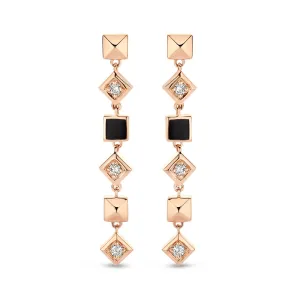 Dangling Rose gold  Diamond Earrings