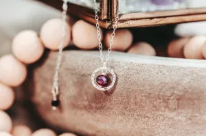 Dark Red Crystal Necklace
