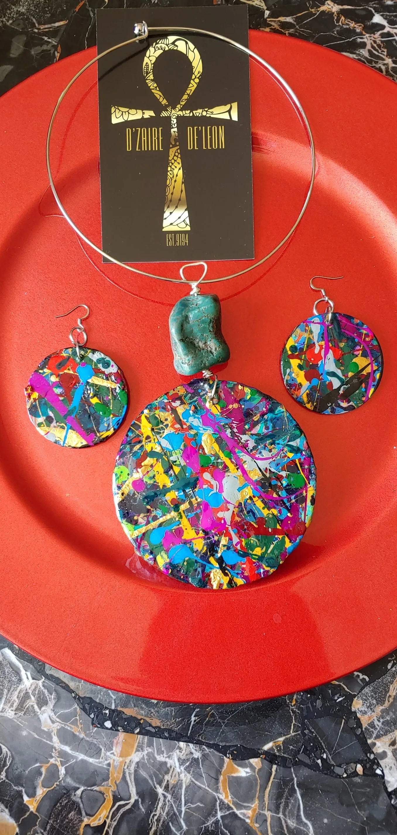 DD Splash Art Necklace set