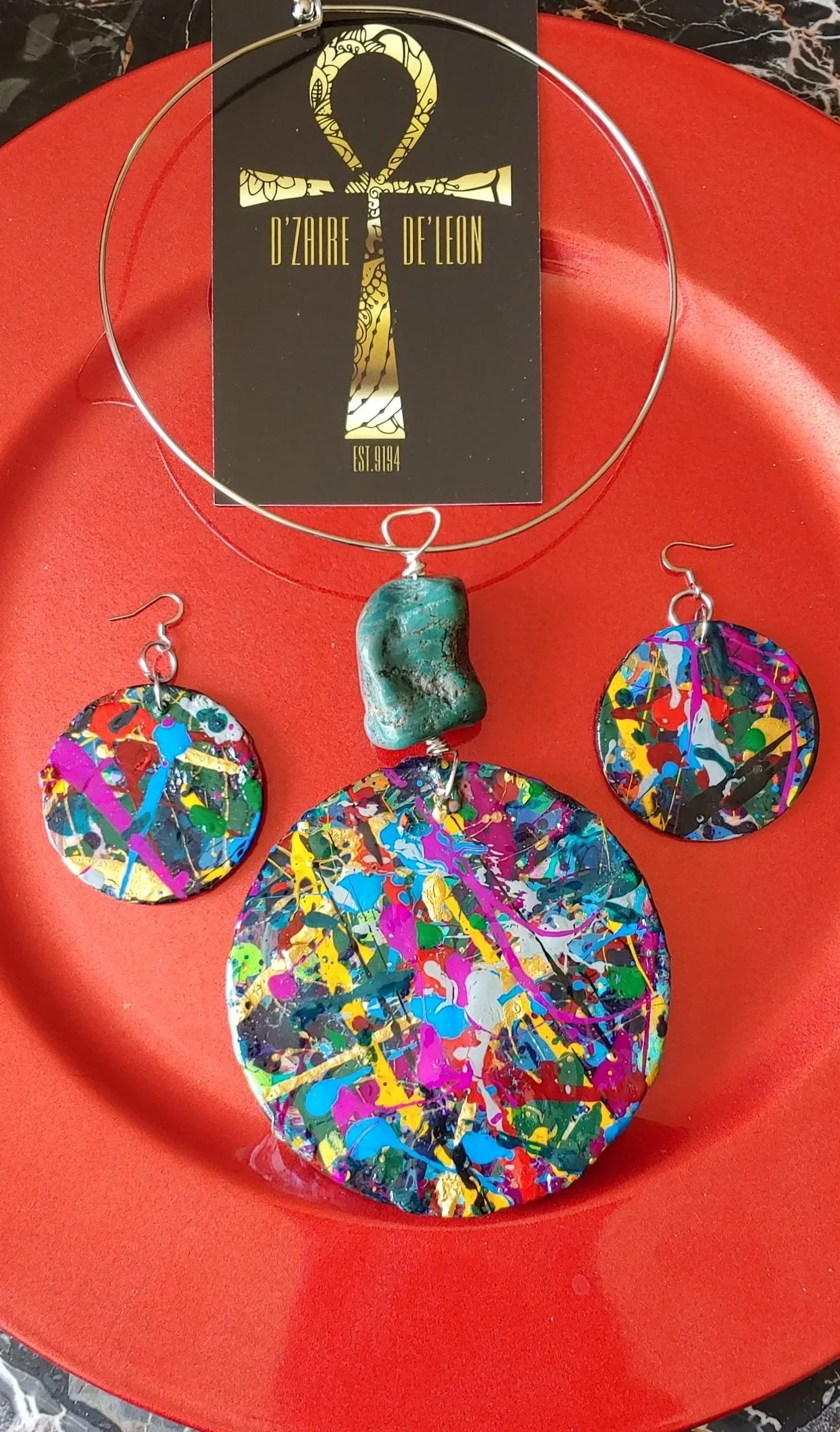 DD Splash Art Necklace set
