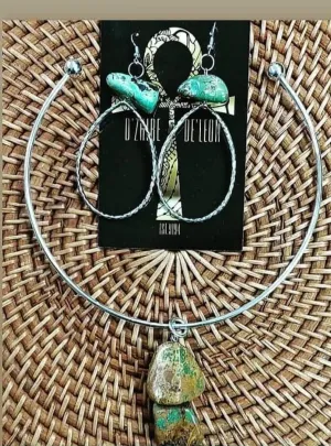 Dd Turquoise necklace and Earrings