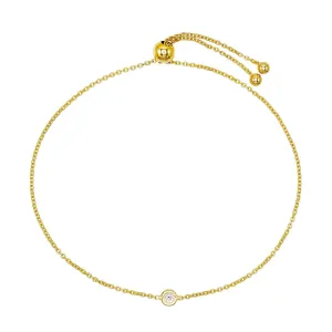 Diamond Adjustable Bracelet 14K