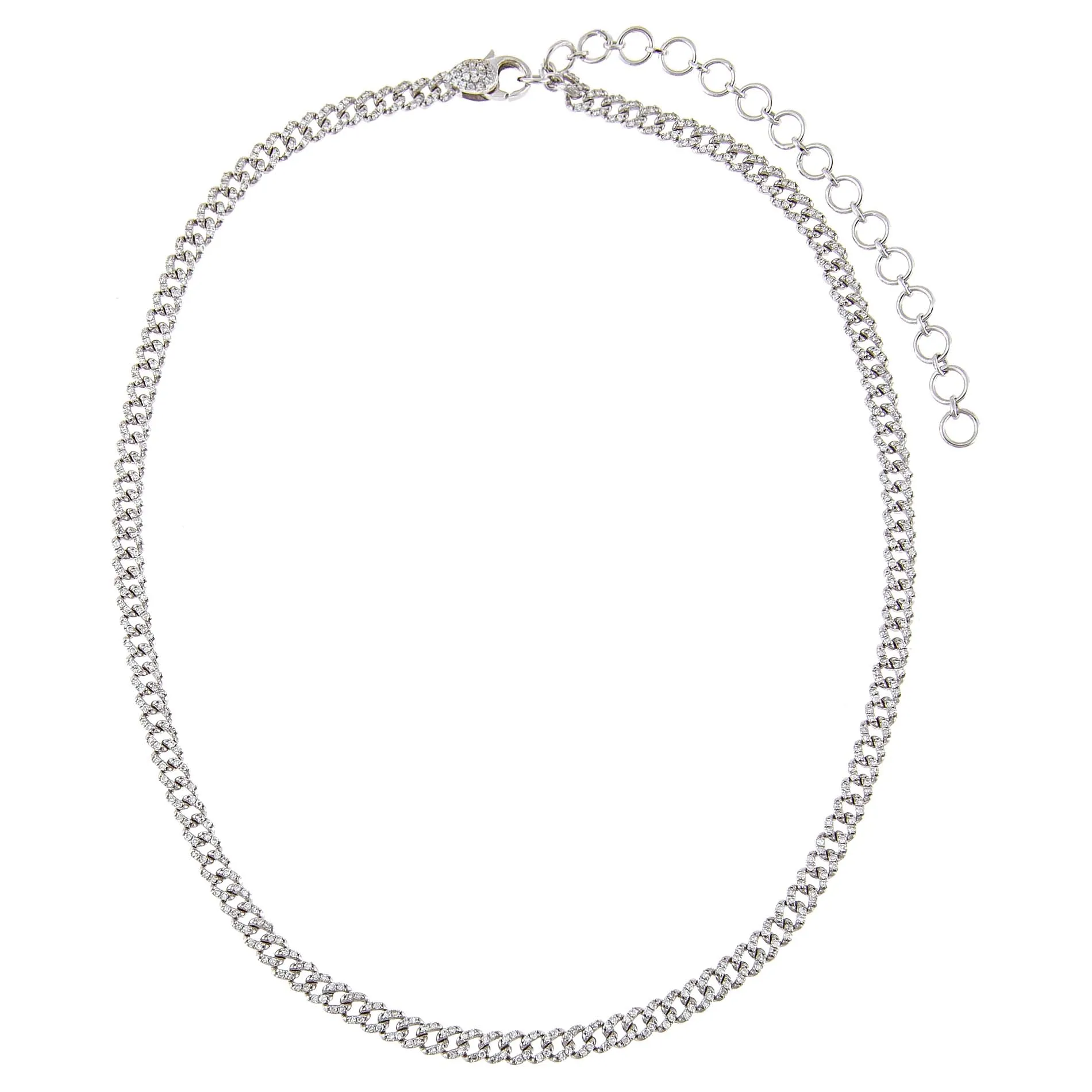 Diamond Baby Pavé Cuban Link Choker 14K