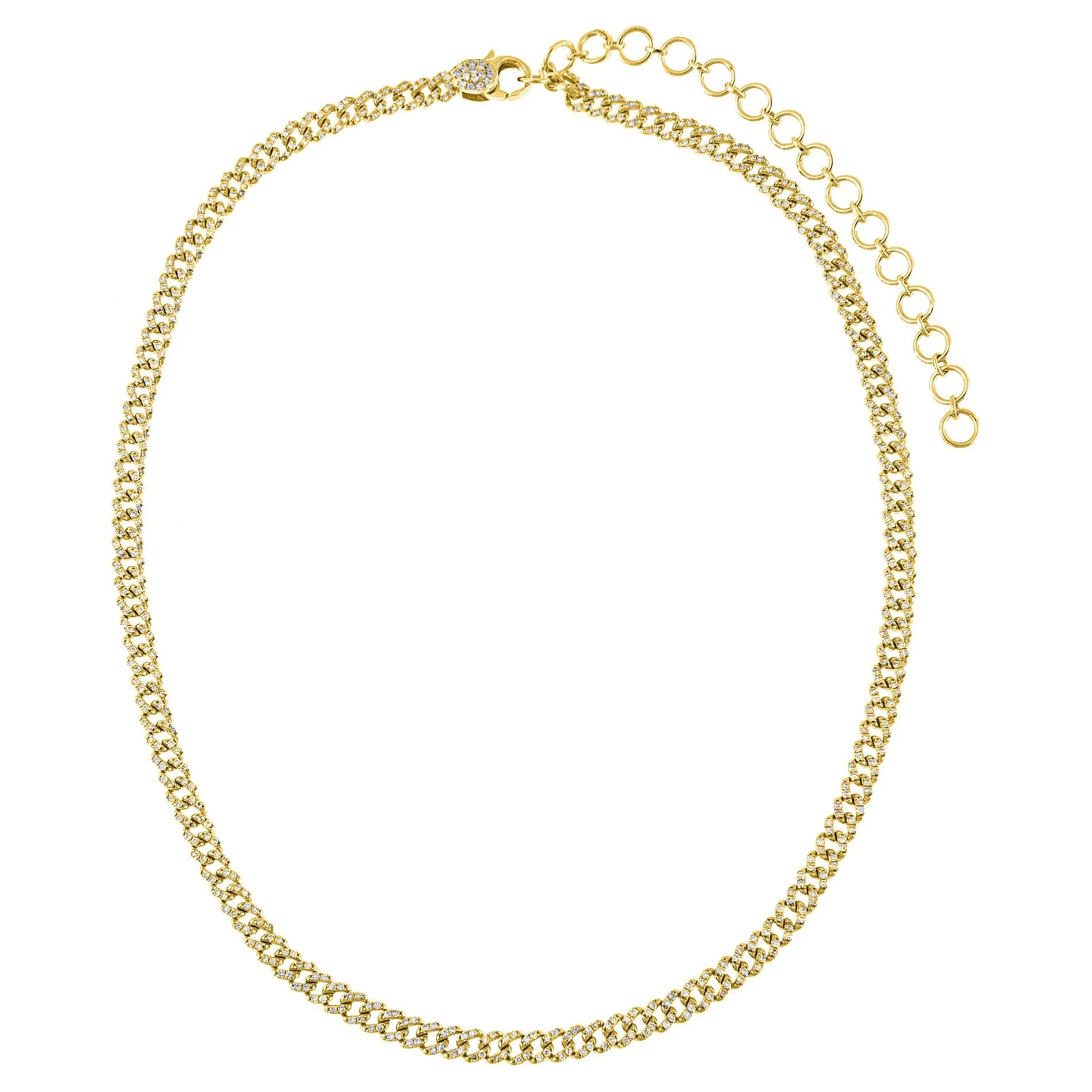 Diamond Baby Pavé Cuban Link Choker 14K