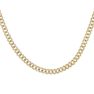Diamond Baby Pavé Cuban Link Choker 14K