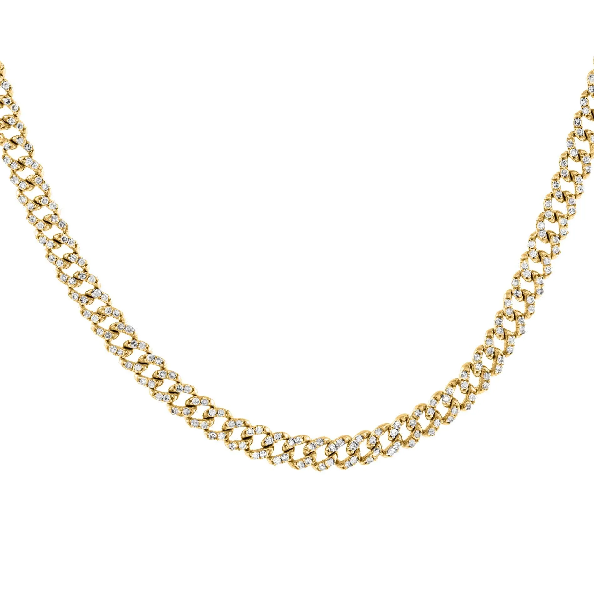 Diamond Baby Pavé Cuban Link Choker 14K