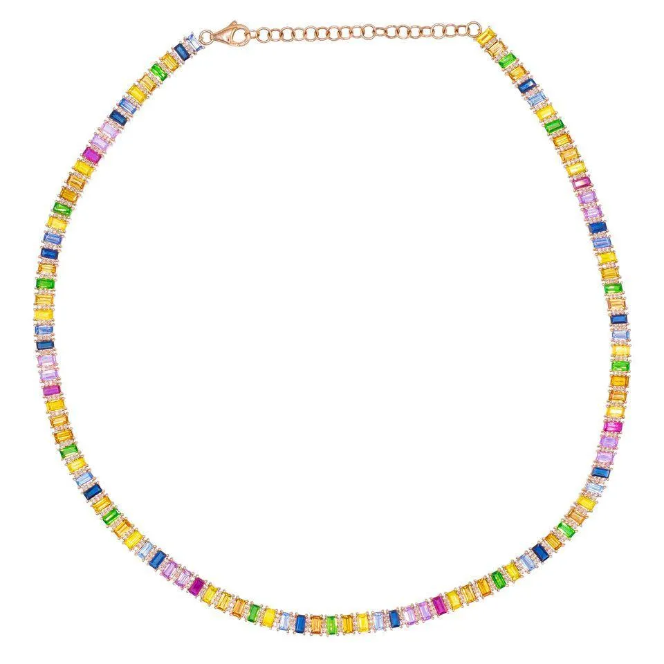 Diamond Baguette Choker 14K