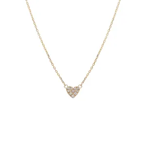 Diamond Pavé Heart Necklace 14K