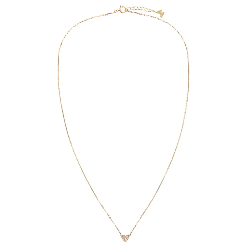 Diamond Pavé Heart Necklace 14K