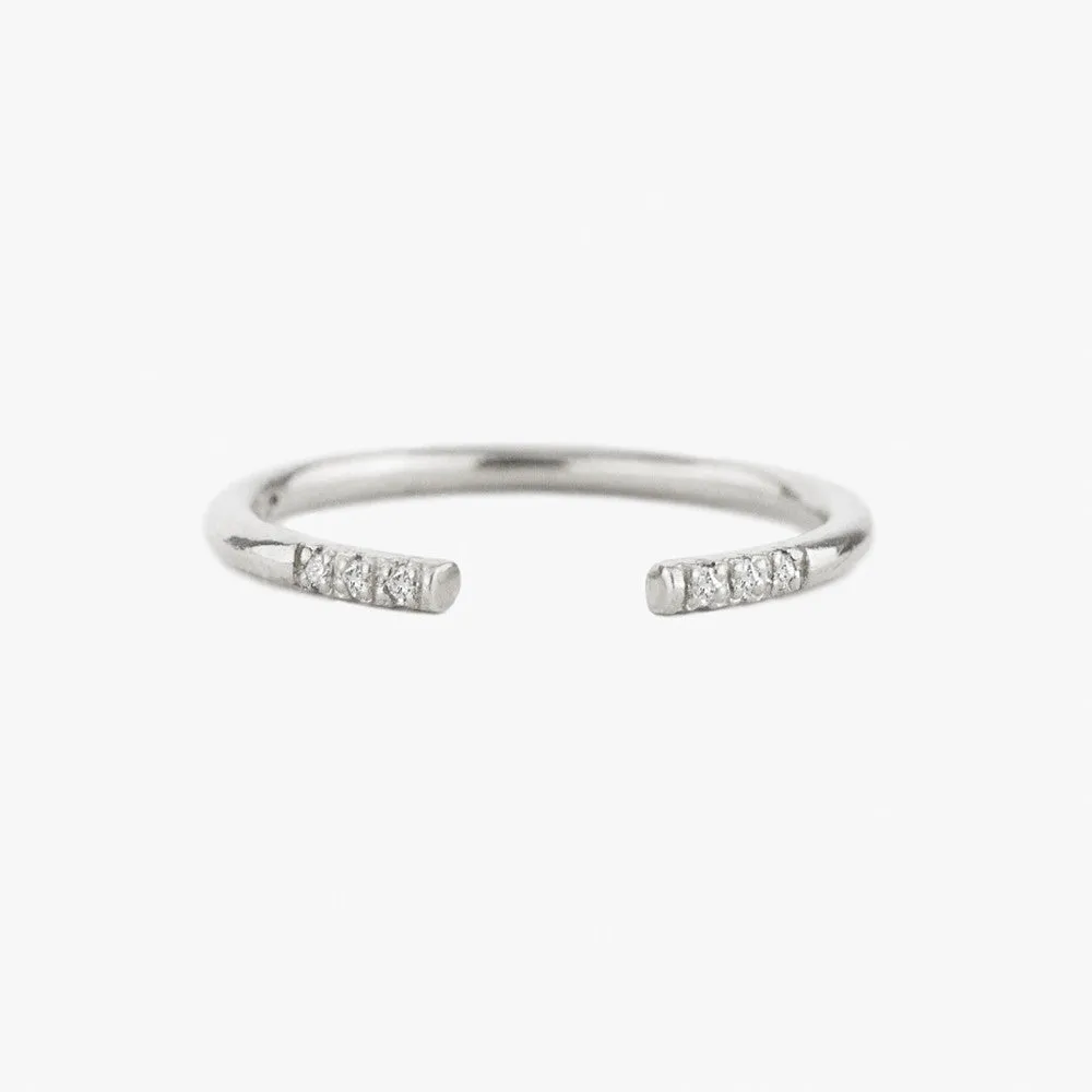 Diamond Ray Cuff Ring