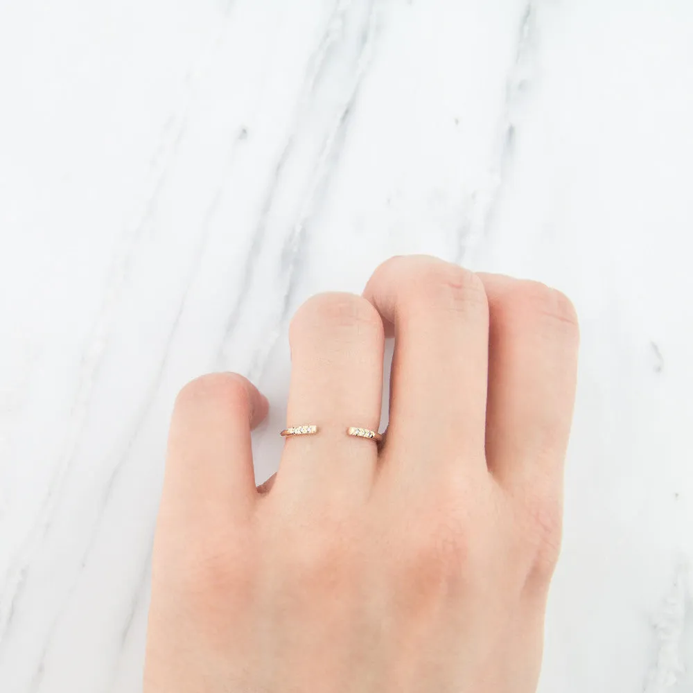 Diamond Ray Cuff Ring