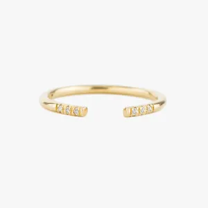 Diamond Ray Cuff Ring