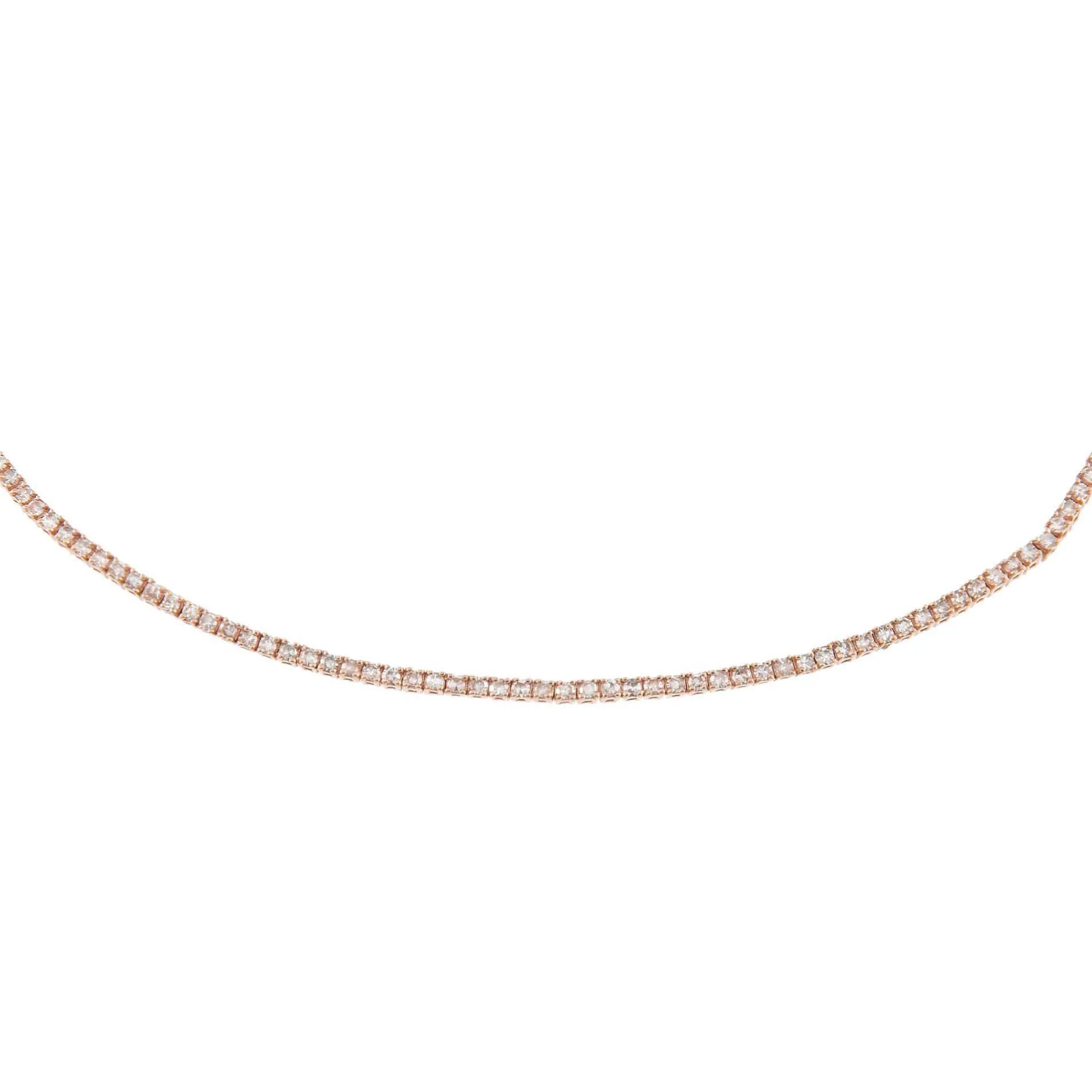 Diamond Thin Tennis Choker 14K