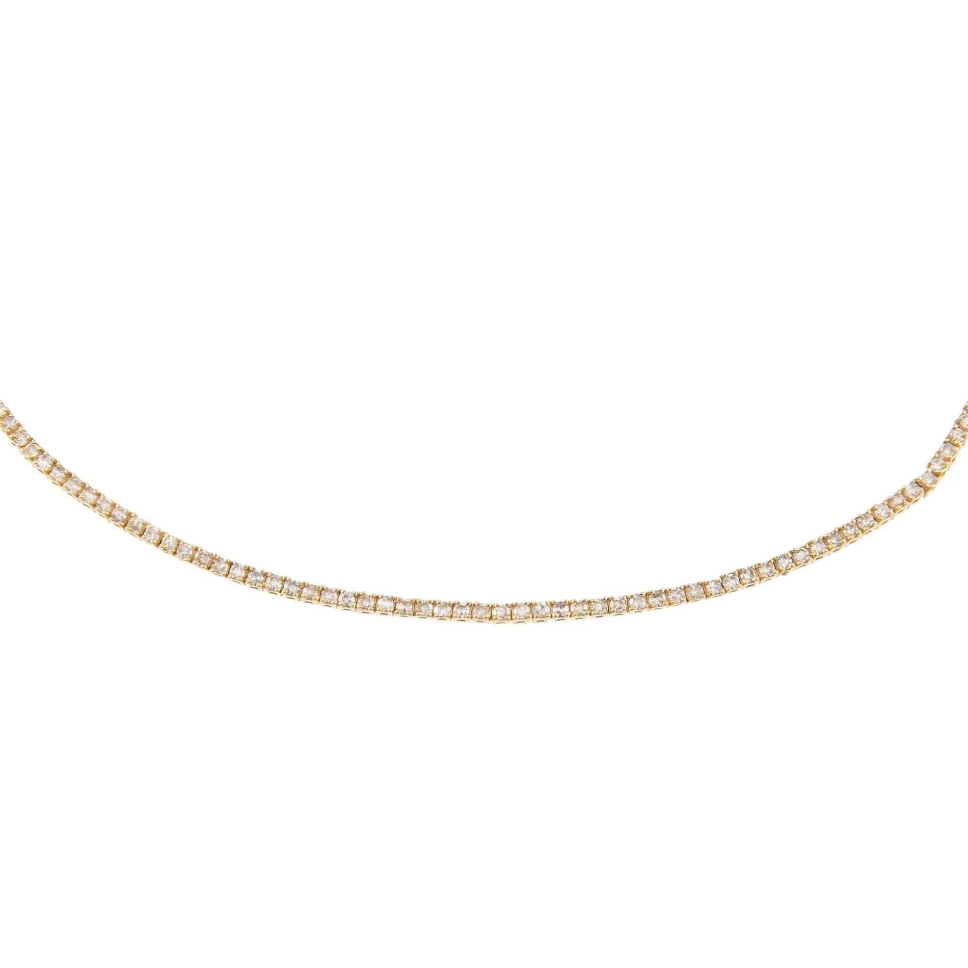 Diamond Thin Tennis Choker 14K