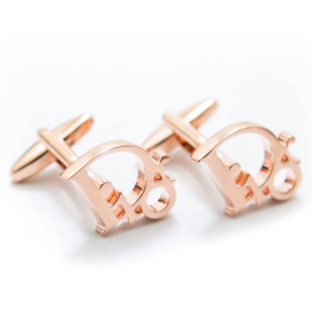 Dior Mens Cufflinks – Branded Mens Cufflinks – Rose Gold