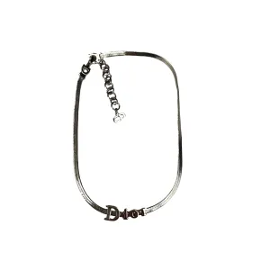 Dior Silver Logo Choker