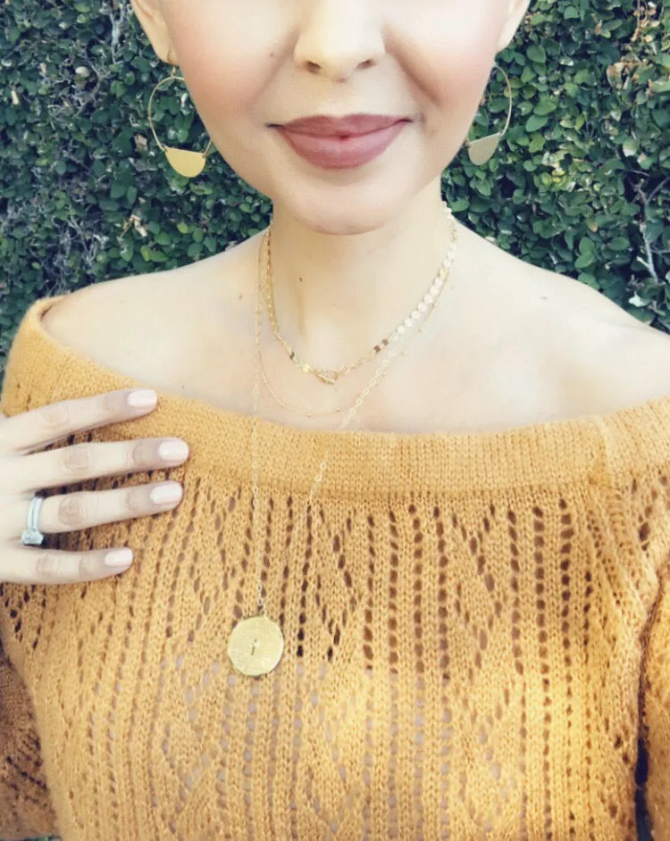 Disc Choker, Gold Filled