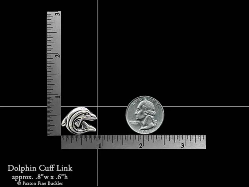 Dolphin Cuff Links Sterling Silver