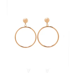 Door Knocker Hoop Earring Rose Gold Tone.