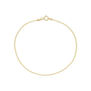 Double Cable Link Chain Bracelet 14K