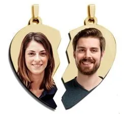 Double Heart Pendant Split in Two Jewelry