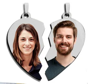 Double Heart Pendant Split in Two Jewelry
