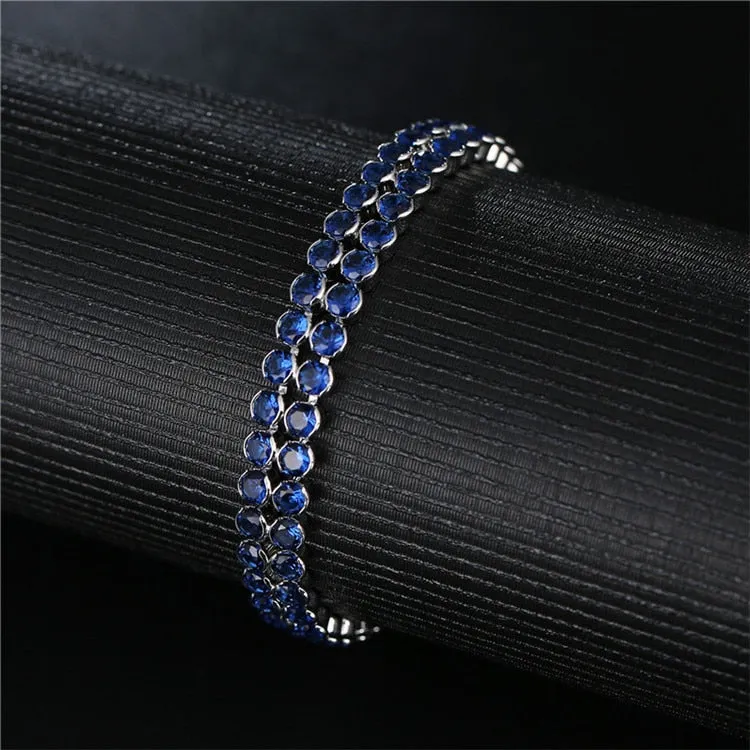 Double Row Blue Round