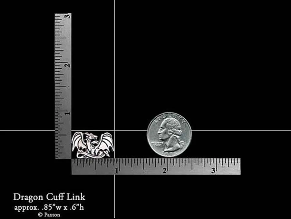 Dragon Cuff Links Sterling Silver