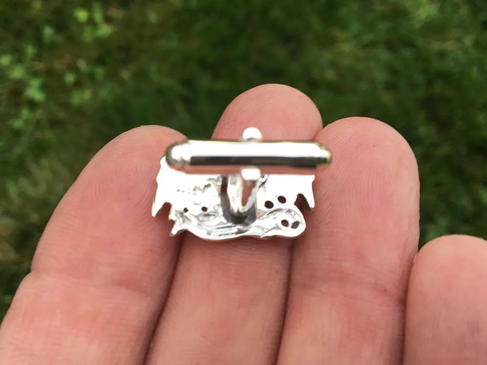 Dragon Cuff Links Sterling Silver