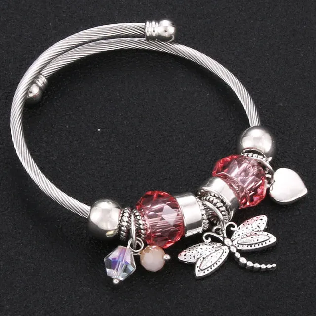 Dragonfly Bracelet Open Bangle Tree of Life