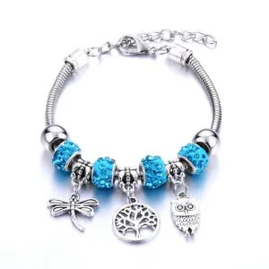 Dragonfly Bracelet Open Bangle Tree of Life