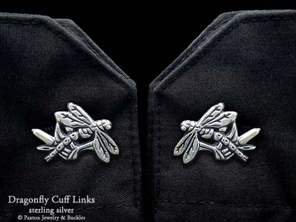 Dragonfly Cuff Links Sterling Silver