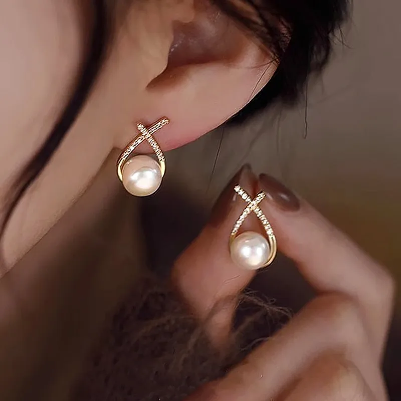 Drill Zircon Hoop Earrings For Women Anniverssary Jewelry