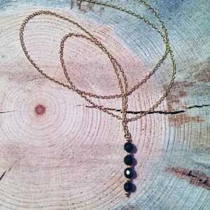 Drop Necklace with Onyx