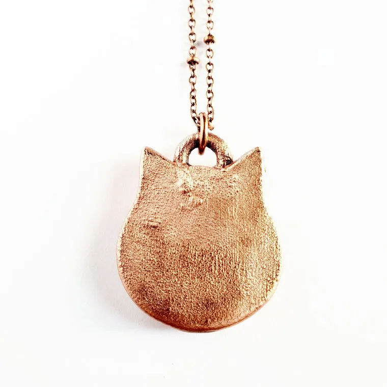 Druzy Crystal Cat Necklace
