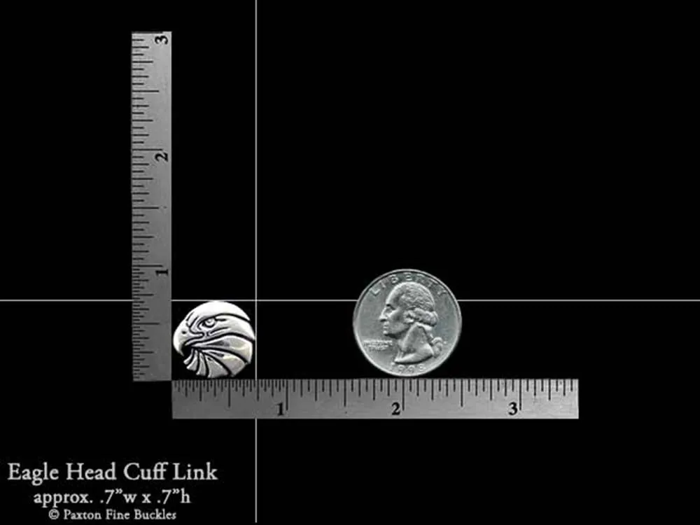 Eagle Head Cuff Links Sterling Silver