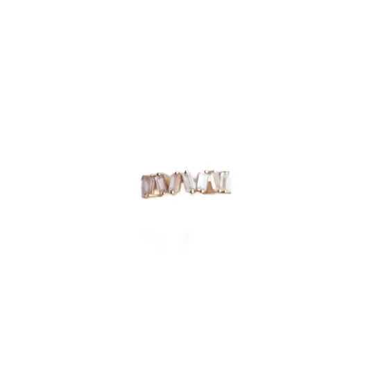 Ear Cuff with Cubic Zirconia in Gold Vermeil (no piercing needed)