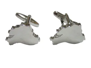 Ecuador Map Shape and Flag Design Cufflinks